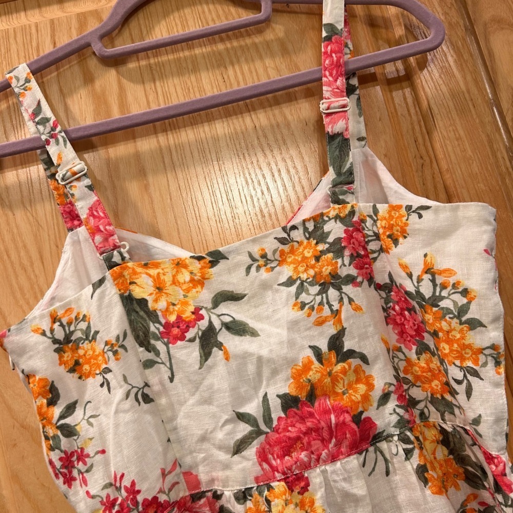 Cynthia Rowley Floral Linen Blend Dress Size 6 - Picture 12 of 15